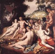 CORNELIS VAN HAARLEM, The Wedding of Peleus and Thetis (detail) sd